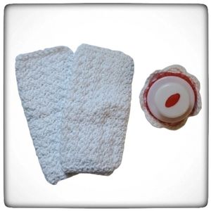 NWT Kitchen Handmade Crocheted Dish Scrubber & Dish Cloth Set